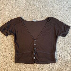 Urban Outfitters Brown Crop Top